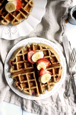 Blueberry coconut waffle