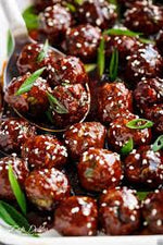 Miso yuzu glazed meatballs